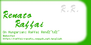 renato raffai business card